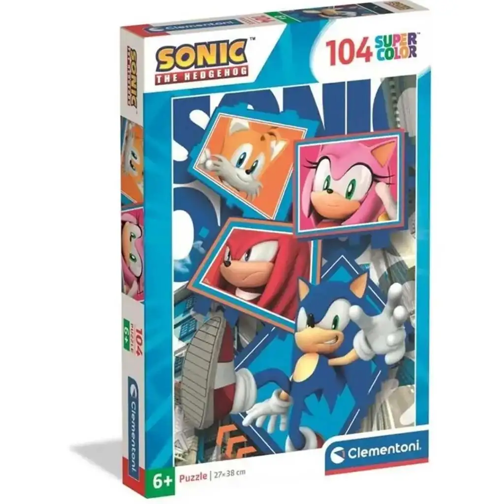 imagen de Rompecabezas Supercolor de 104 piezas de Sonic - Clementoni 1