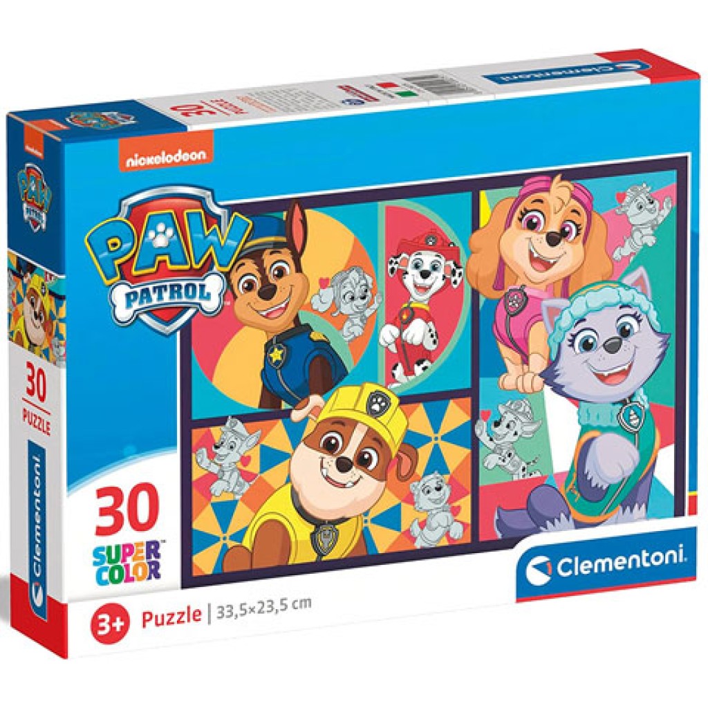 imagen de Rompecabezas Supercolor de Patrulla Canina de 30 piezas - Clementoni 1