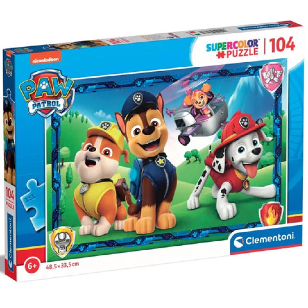 imagen de Rompecabezas Supercolor de Paw Patrol de 104 piezas - Clementoni 1