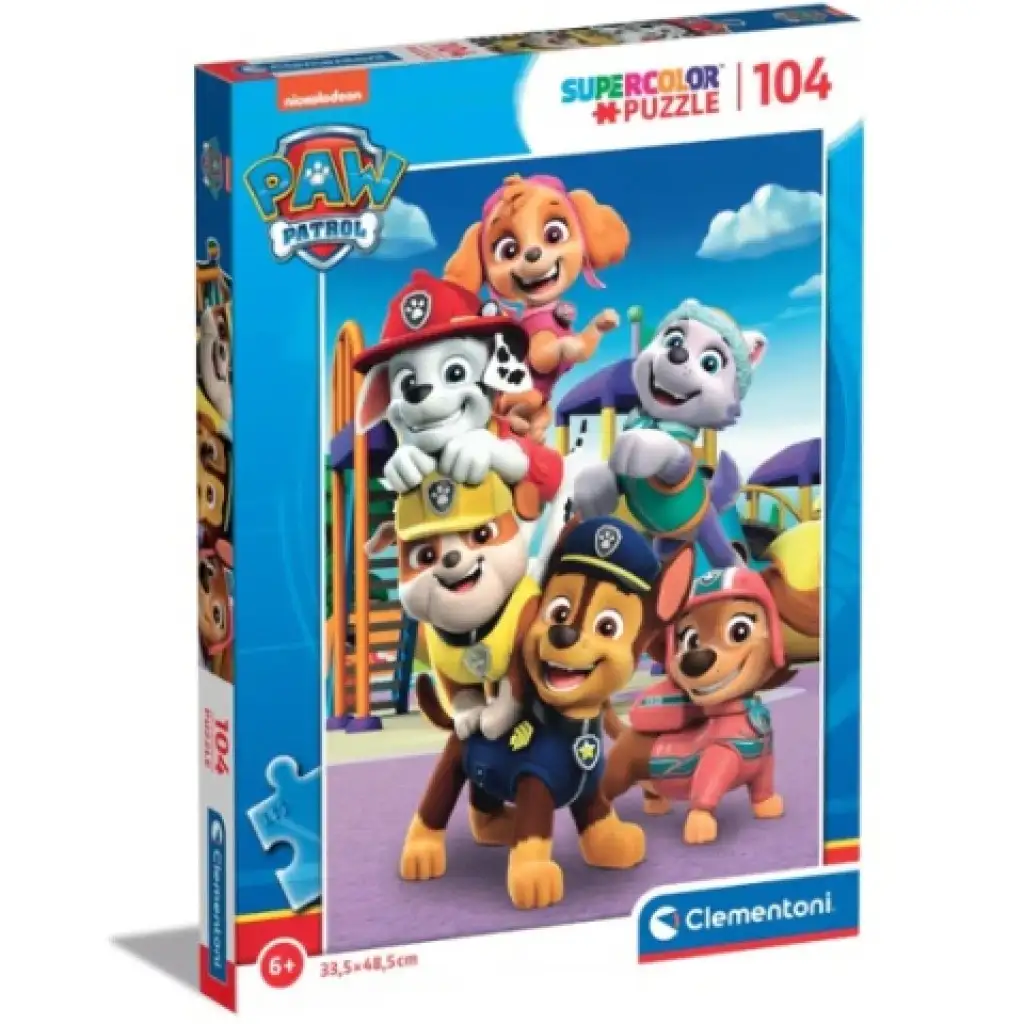 imagen de Rompecabezas Supercolor de Paw Patrol de 104 piezas - Clementoni 1