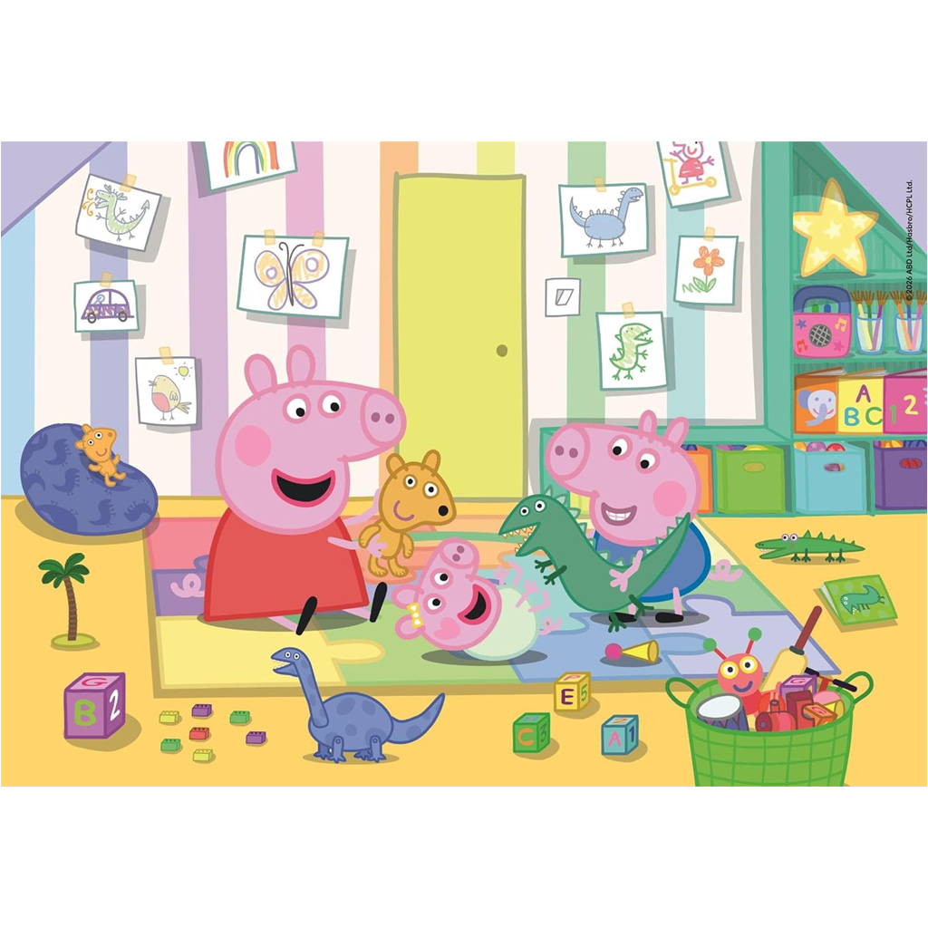 imagen de Rompecabezas Supercolor de Peppa cerdo 2x20 piezas - Clementoni 3