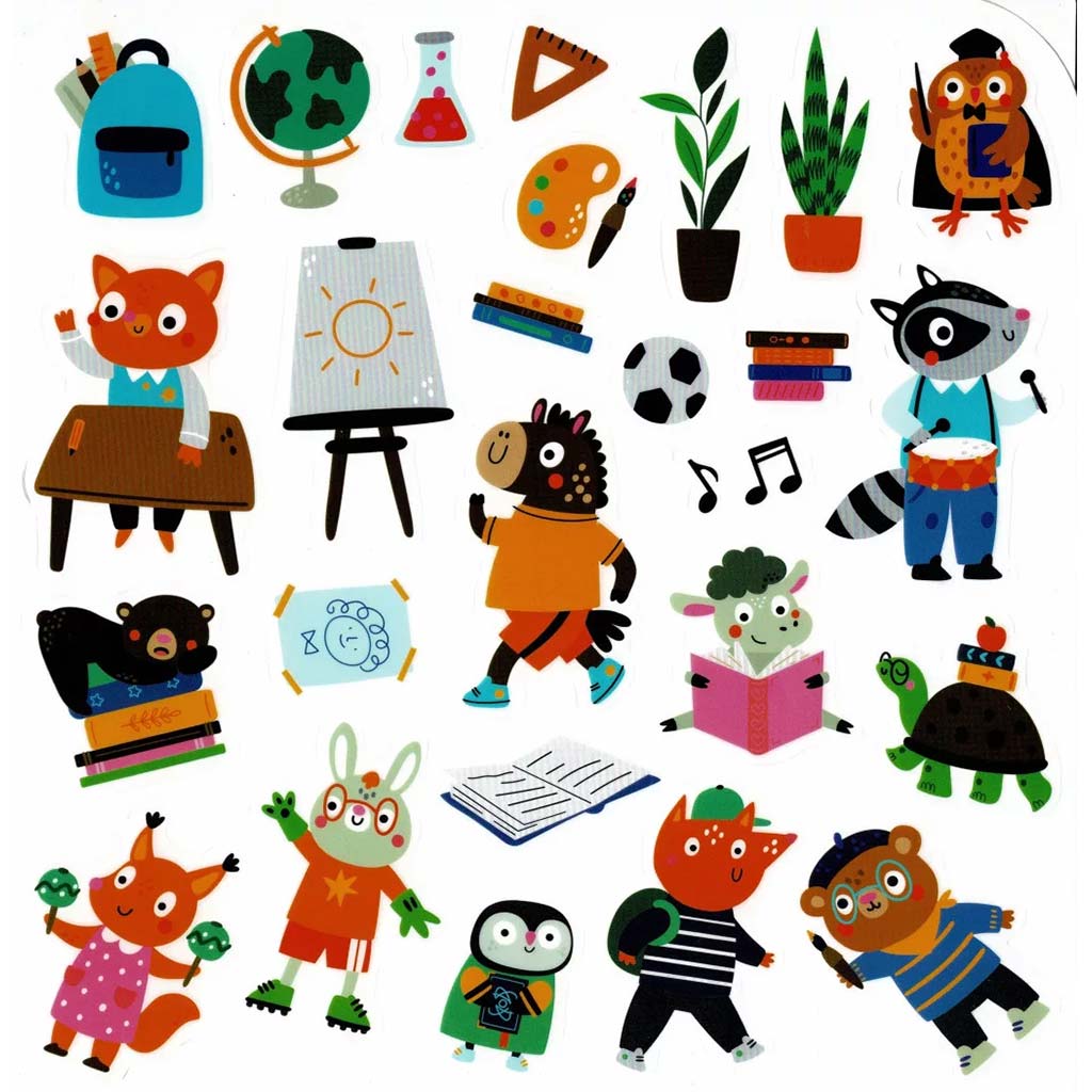 imagen de ¡Rumbo... al colegio libro de actividades con pegatinas reutilizables! 4