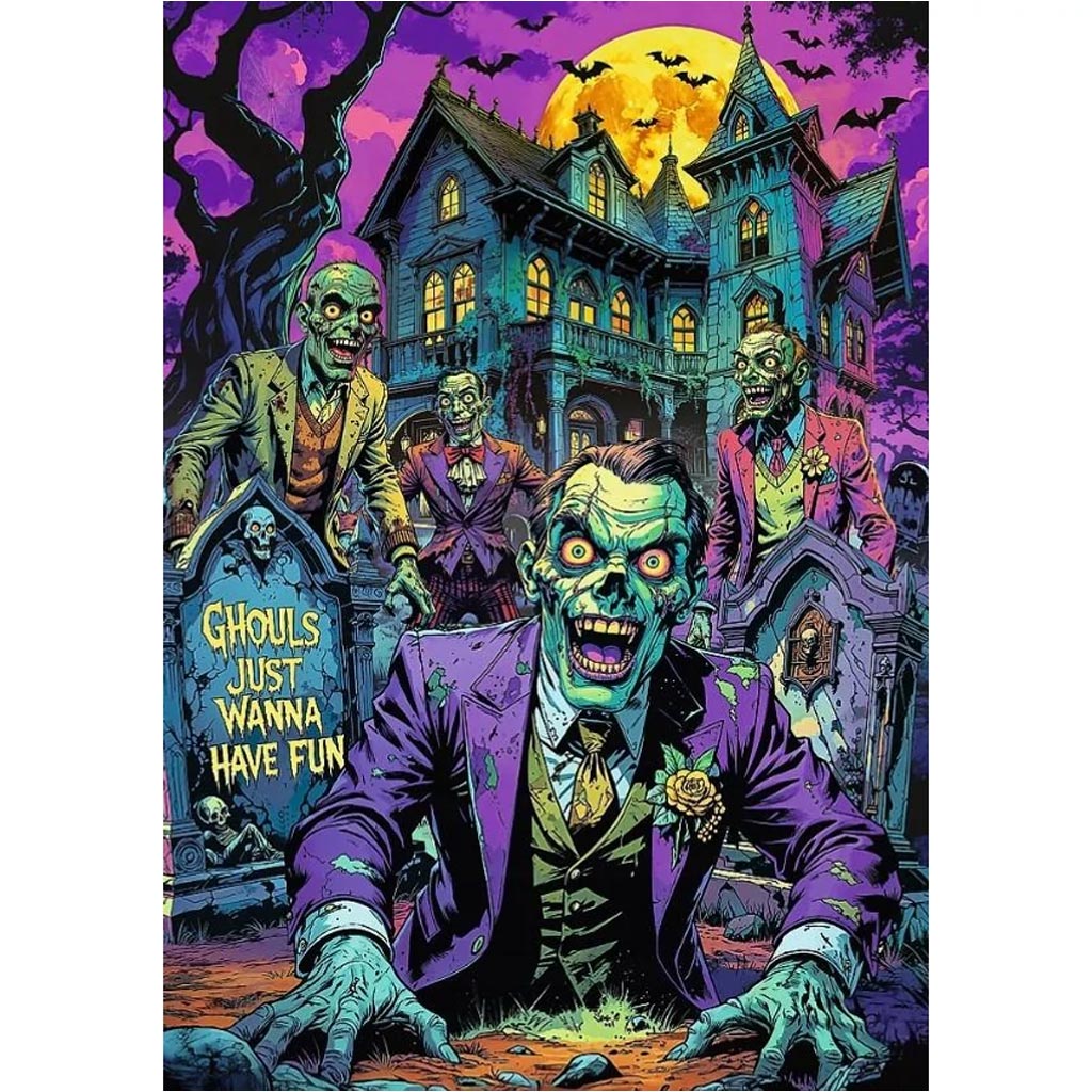 imagen de Salón del Horror: Zombis 1000 piezas Premium Plus puzzle - Trefl 2