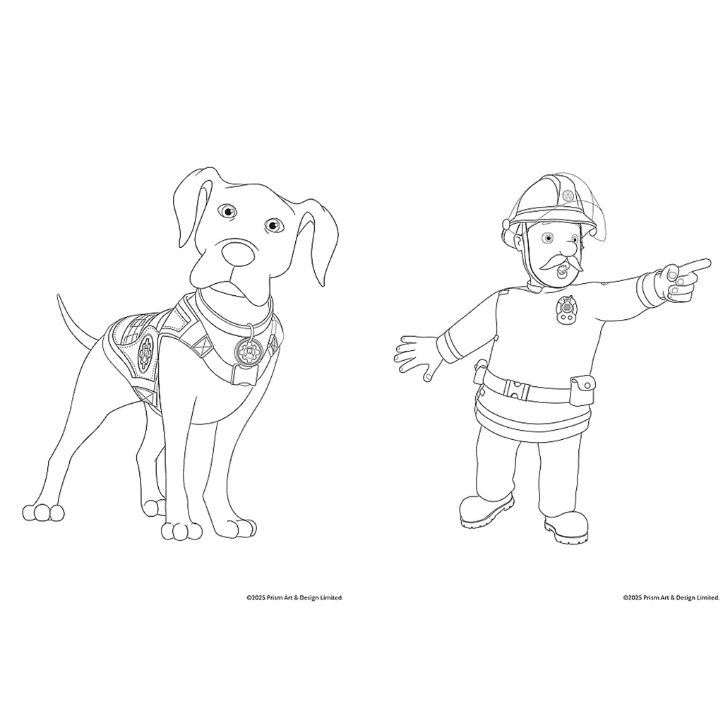 imagen de Sam el bombero libro para colorear - Trefl 3