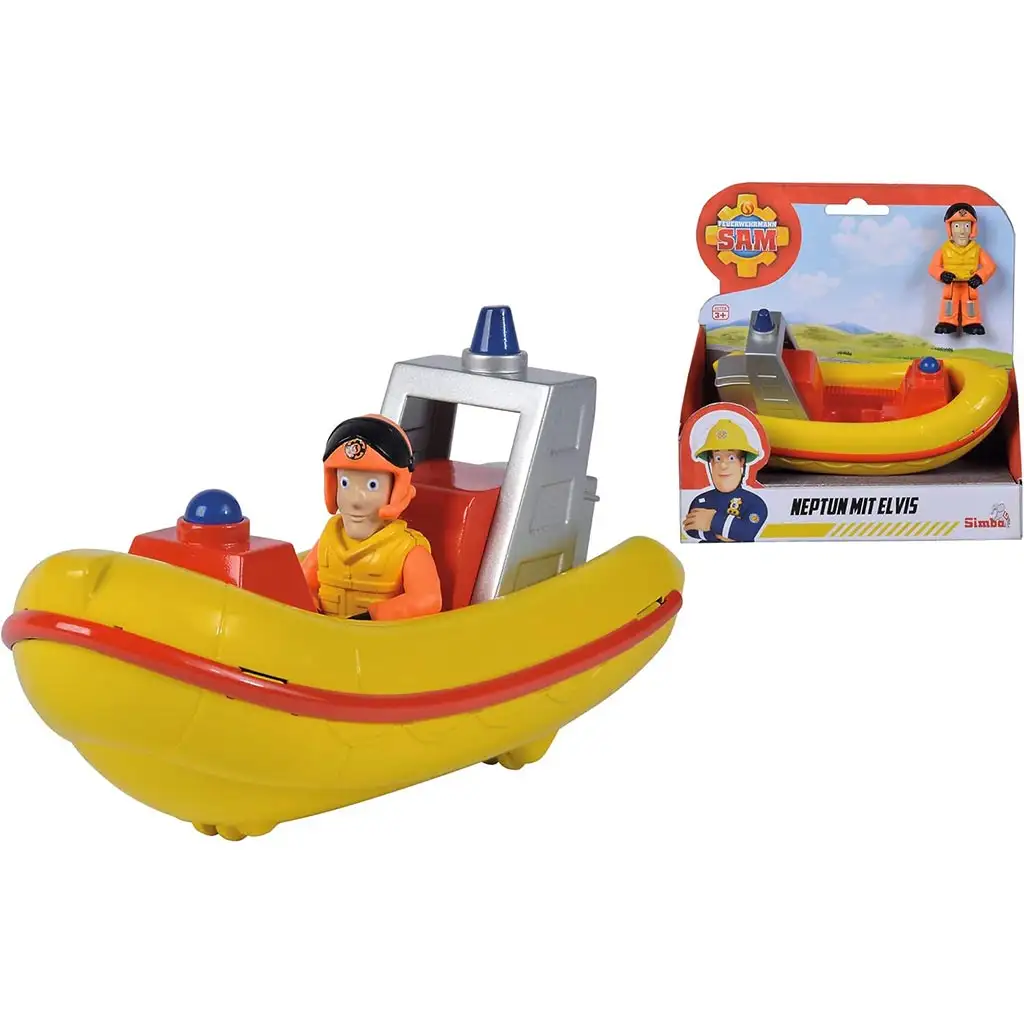 imagen de Sam el bombero: Mini barco Neptuno con figura de Elvis - Simba Toys 1