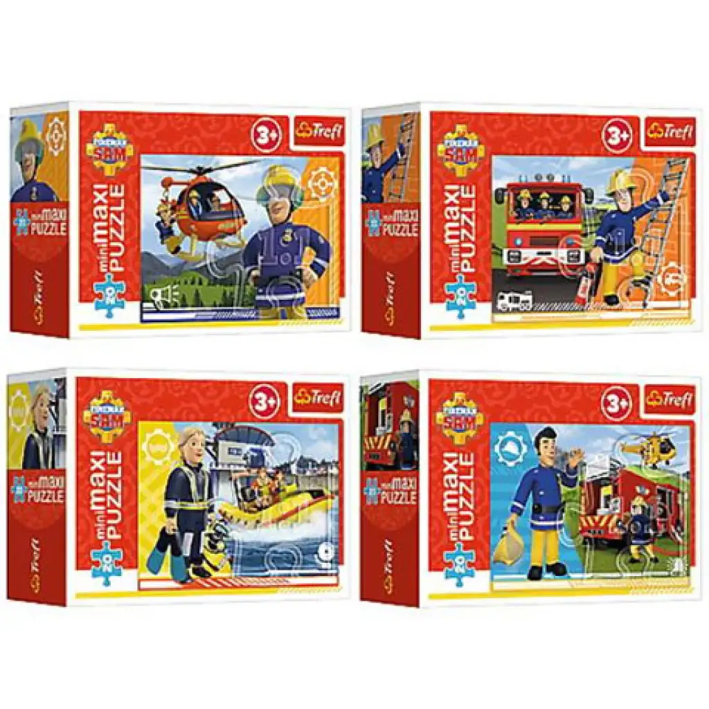 imagen de Sam el bombero mini maxi puzzle de 20 piezas 4 tipos - Trefl 1