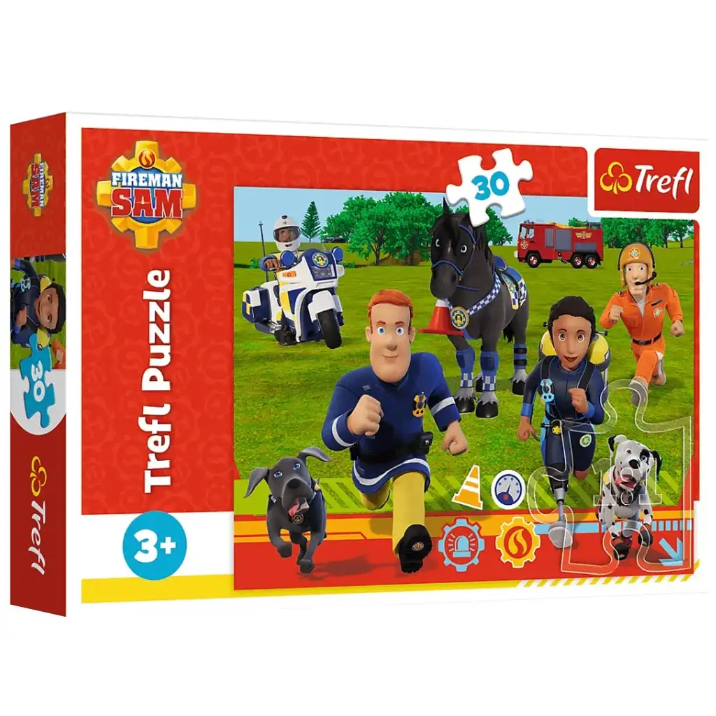 imagen de Sam el bombero: Puzzle de 30 piezas listo para ayudar - Trefl 1