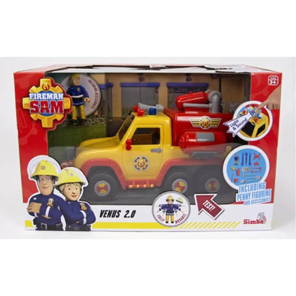 imagen de Sam el bombero: Venus 2.0 camión de bomberos con luz y sonido - Simba Toys 1