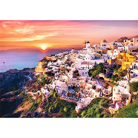 imagen de Santorini atardecer puzzle de 1000 piezas - Trefl 2