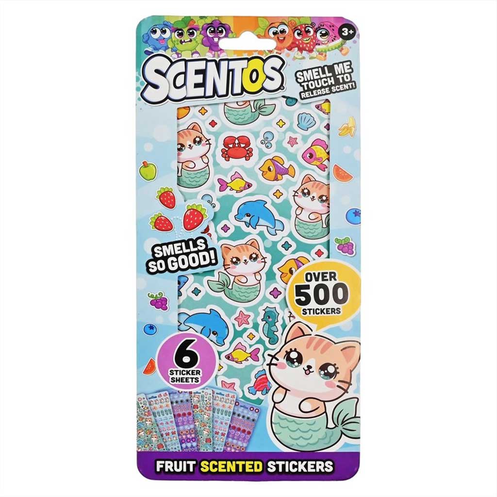 imagen de Scentos 6 hojas de pegatinas con aroma a frutas - Mundo submarino 1