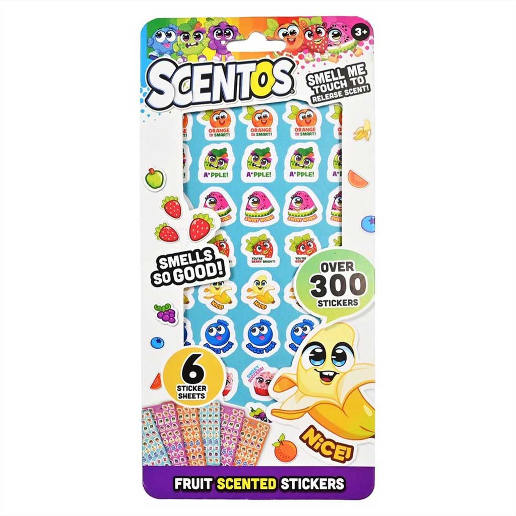 imagen de Scentos 6 hojas de pegatinas con aroma a frutas 1