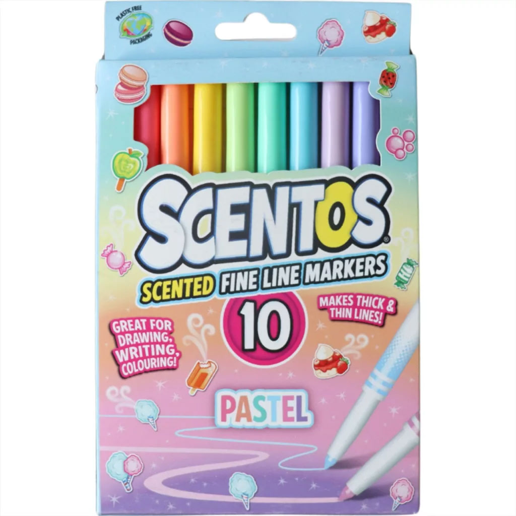 imagen de Scentos Aromático, fino marcador, colores pastel, 10 unidades 1
