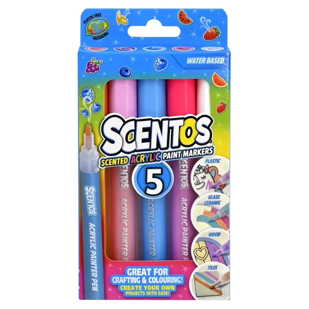 imagen de Scentos Marcadores acrílicos aromáticos en color pastel 5ud 1