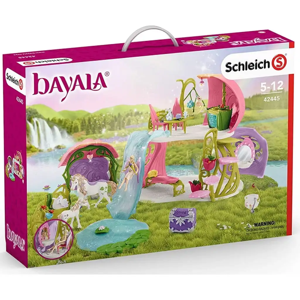 imagen de Schleich: Bayala - Casa de flores brillante con unicornios, establo y lago (42455) 1