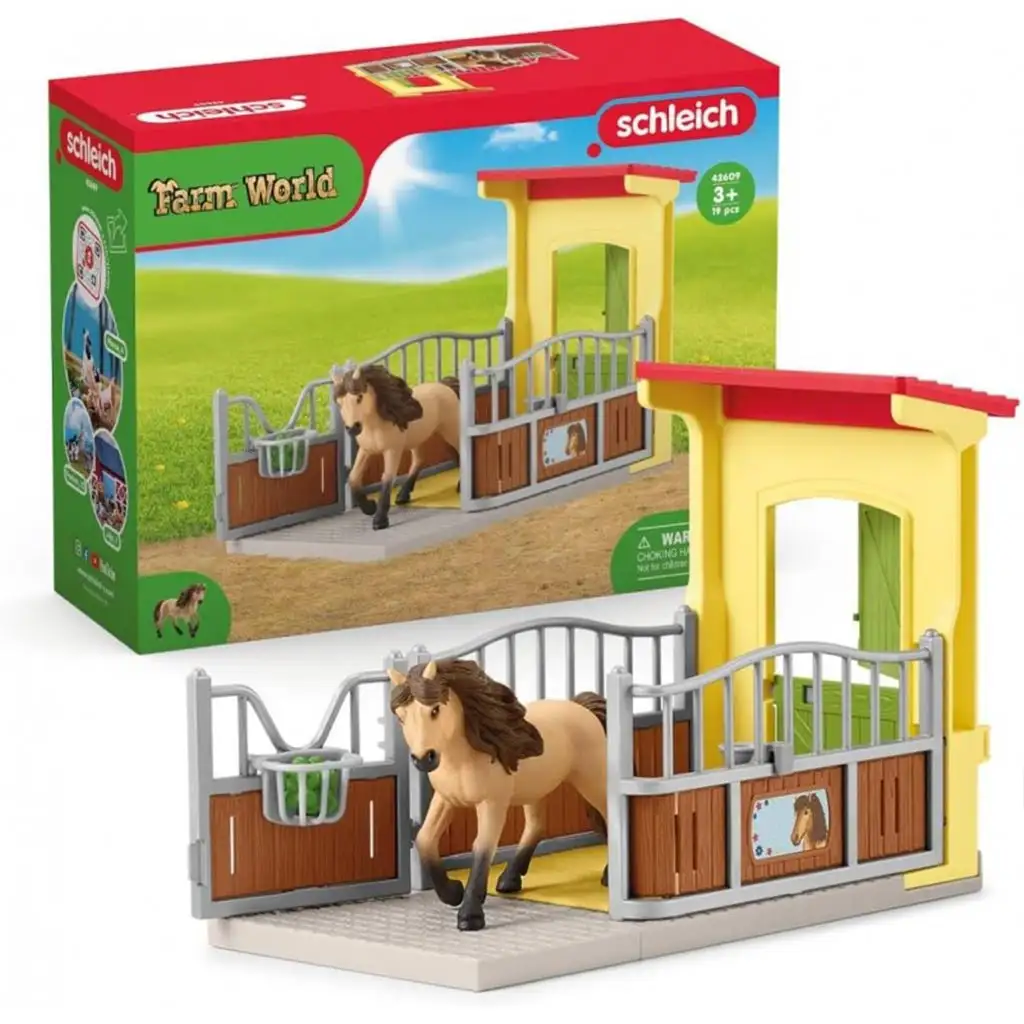 imagen de Schleich: Farm World - Caja de ponis Conjunto de semental islandés (42609) 2