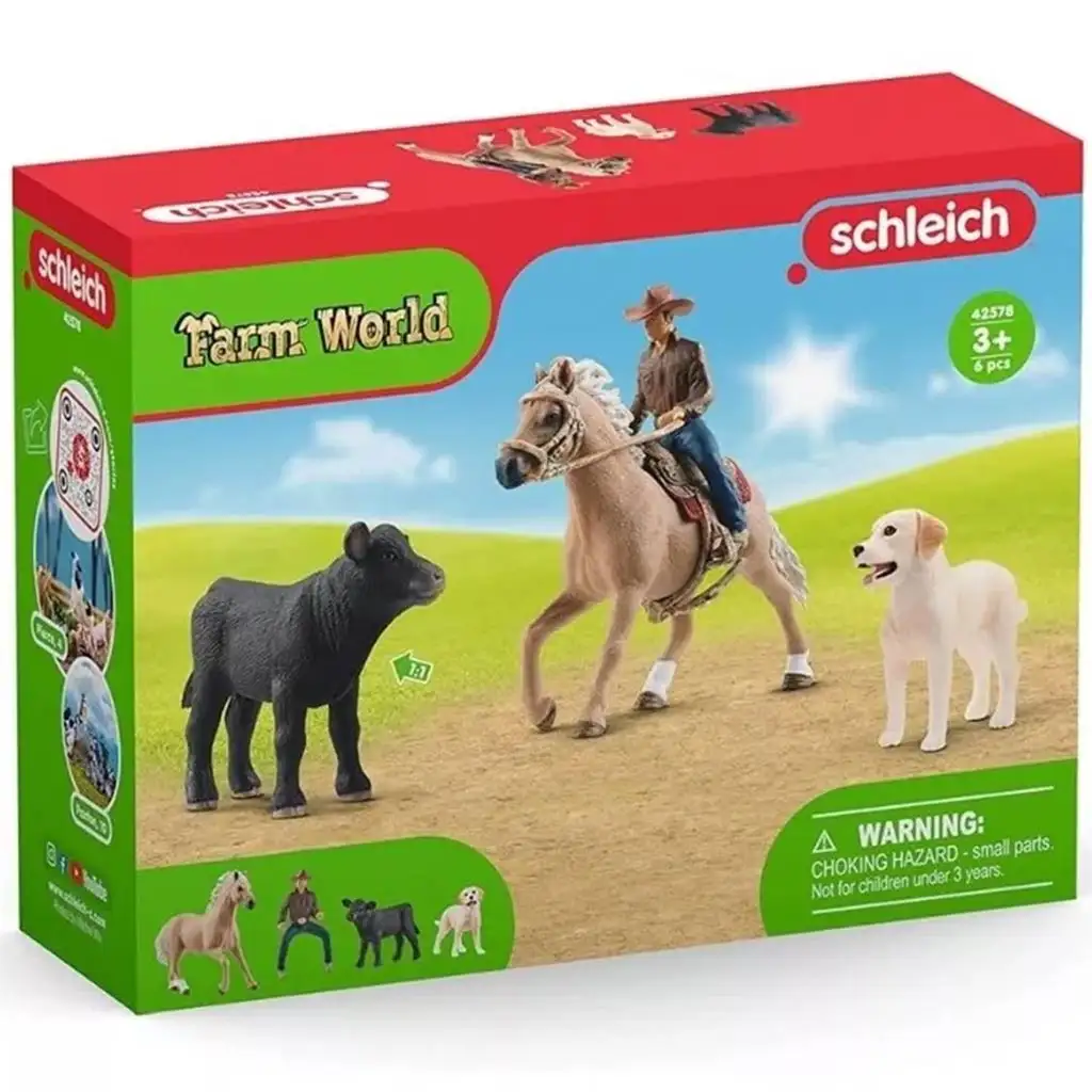 imagen de Schleich: Farm World - Juego de equitación del oeste (42578) 1
