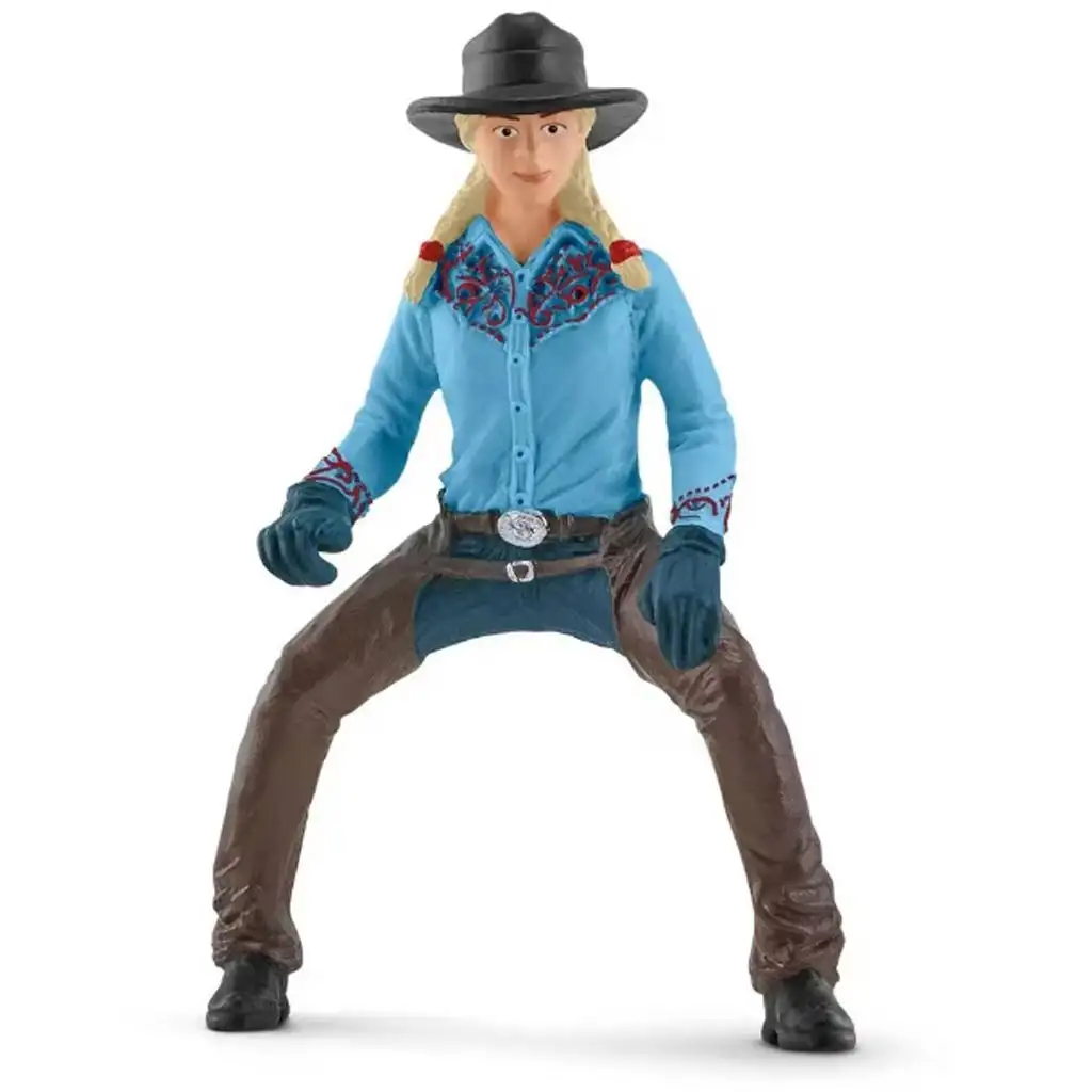 imagen de Schleich: Farm World - Set de juego de rodeo con vaquera (42577) 4