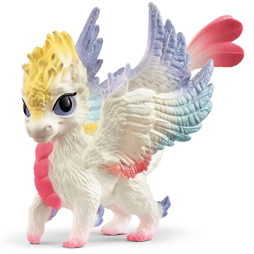 imagen de Schleich: Figura de bebé dragón arcoíris (70825) 1