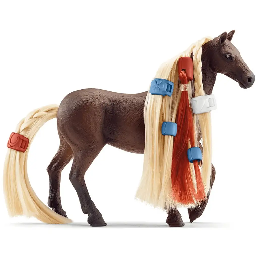 imagen de Schleich Horse Club: Las bellezas de Sofia - Conjunto inicial de caballo Leo y Rocky con crin peinable (42586) 2