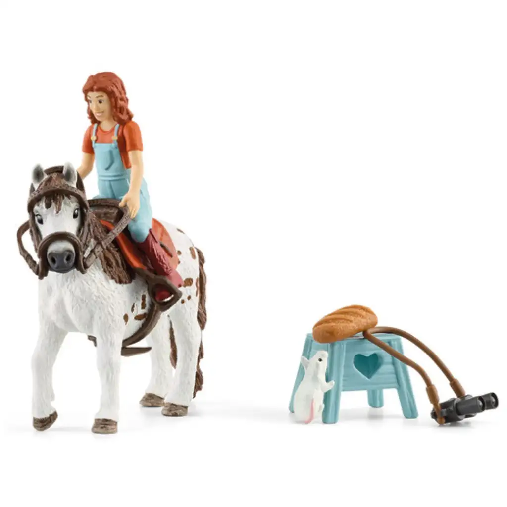 imagen de Schleich: Horse Club - Mia y Spotty conjunto de juego con figura de caballo (42518) 2