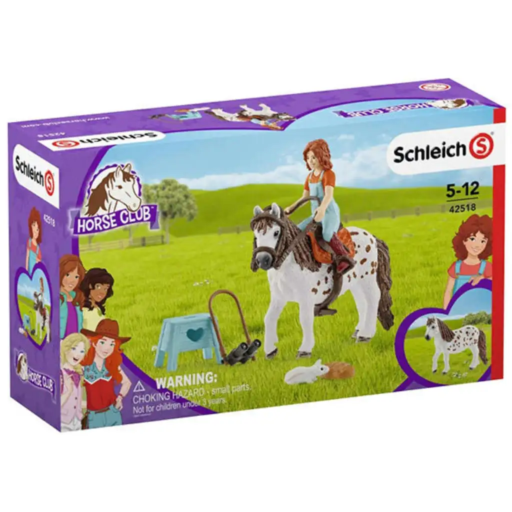 imagen de Schleich: Horse Club - Mia y Spotty conjunto de juego con figura de caballo (42518) 1