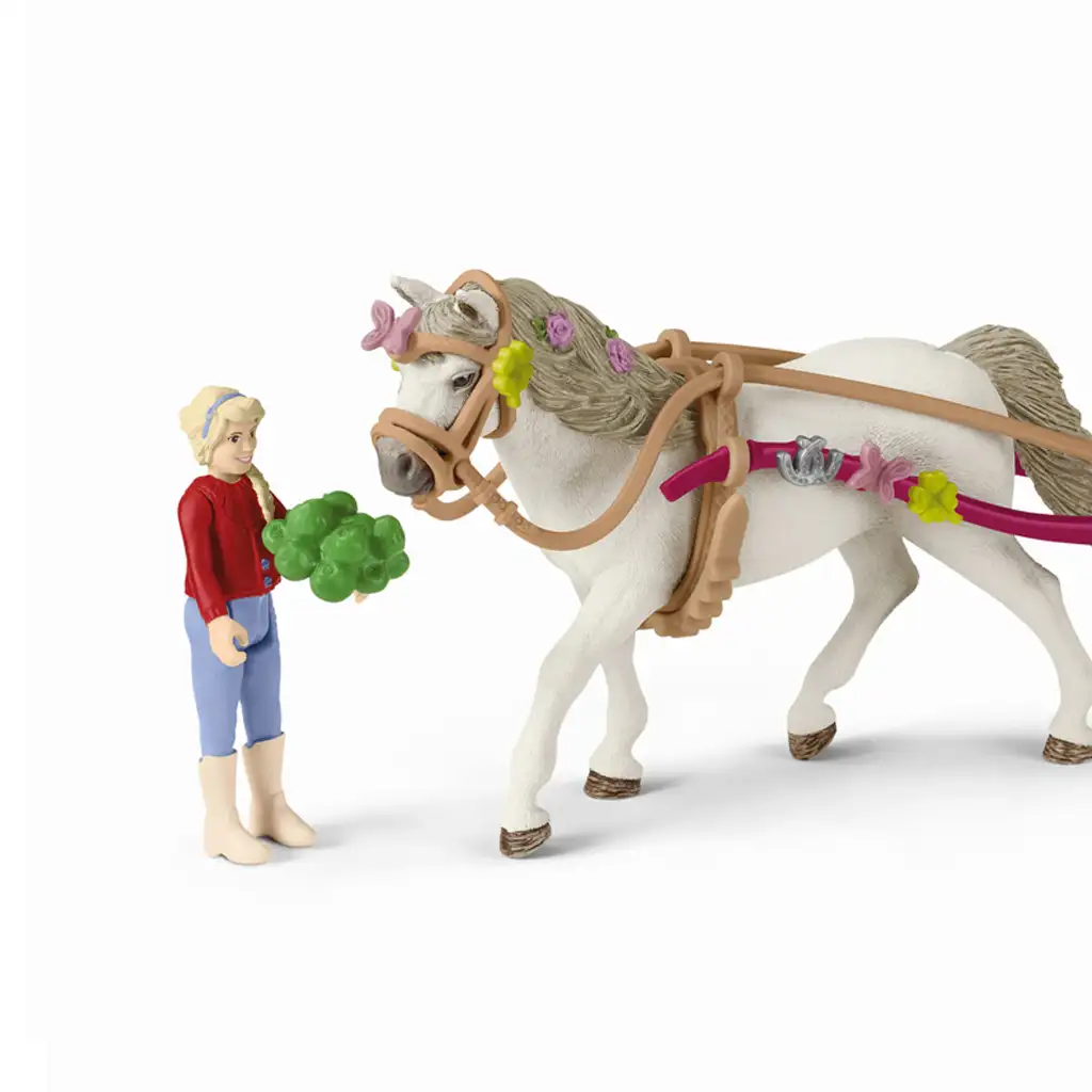imagen de Schleich: Horse Club - Set de juego con carro para exhibición ecuestre con picnic (42467) 3
