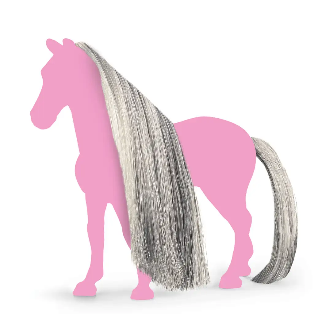 imagen de Schleich Horse Club: Sofia's Beauties - Conjunto de accesorios de crin y cola gris (42652) 2