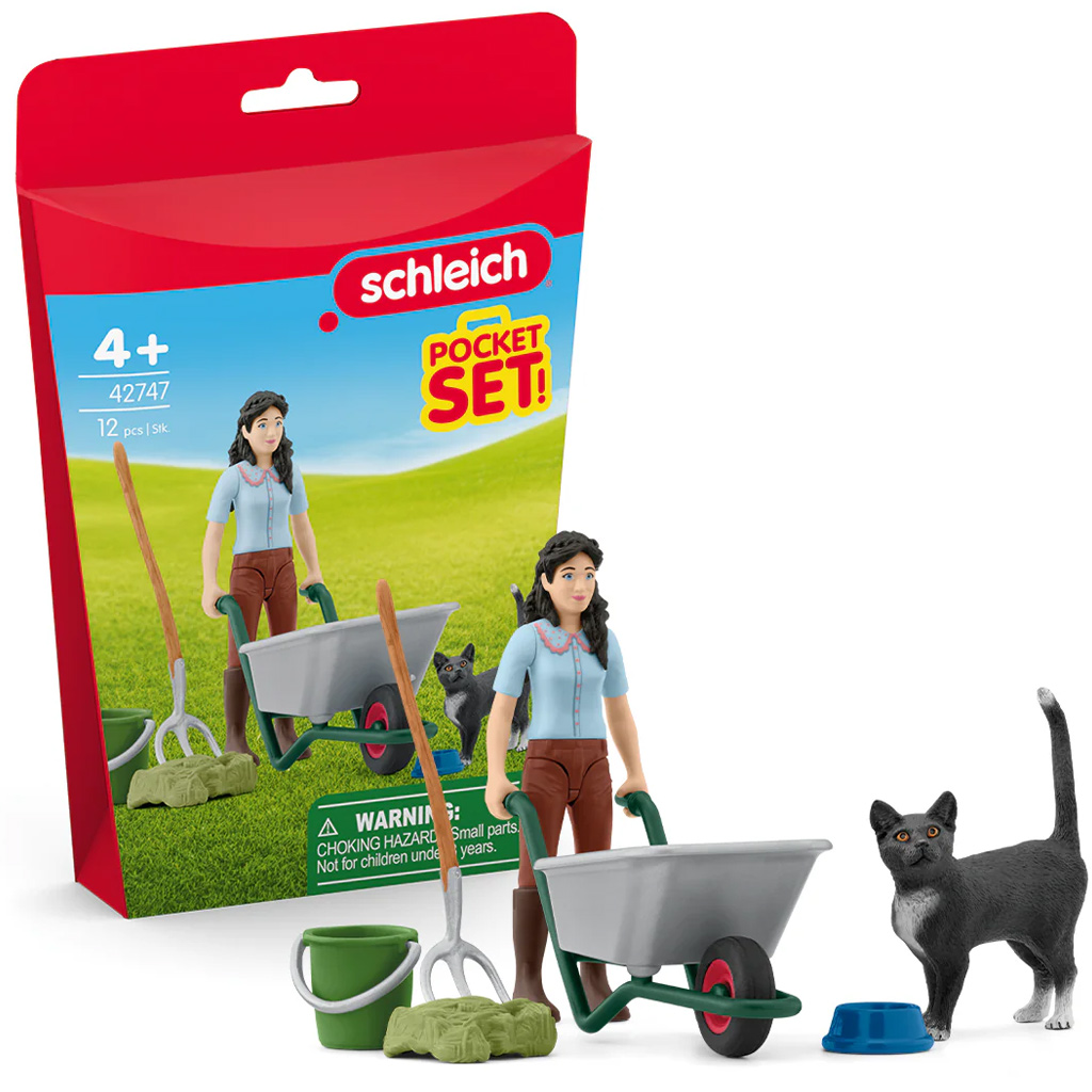 imagen de Schleich: Set de alimentación con gato (42747) 1
