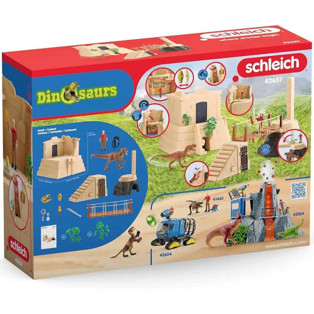 imagen de Schleich: Set de aventura del templo de dinosaurios (41657) 2