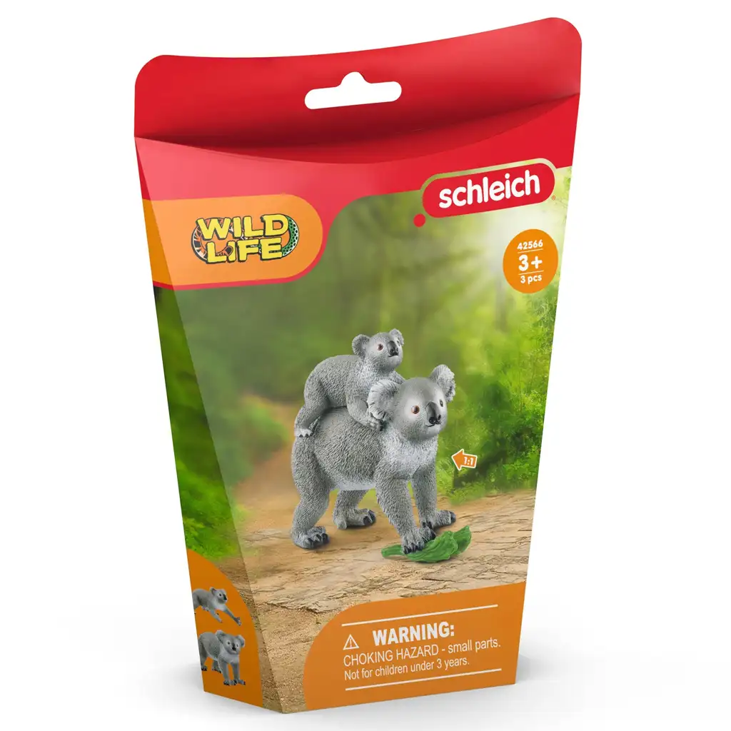 imagen de Schleich: Wild Life - Figura de mamá koala y su cría (42566) 1