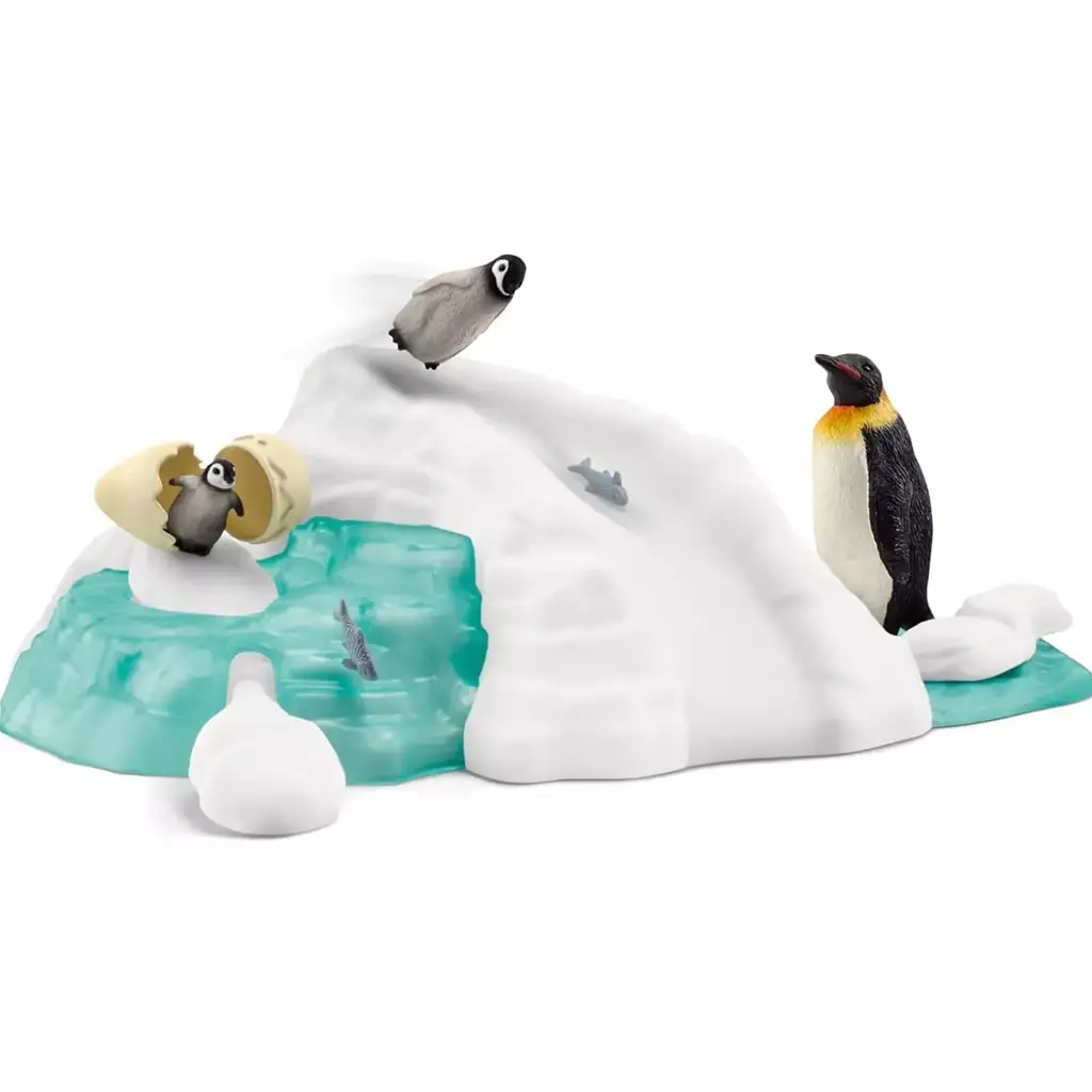 imagen de Schleich: Wild Life - Figura de set de diversión familiar de pingüinos (42661) 2