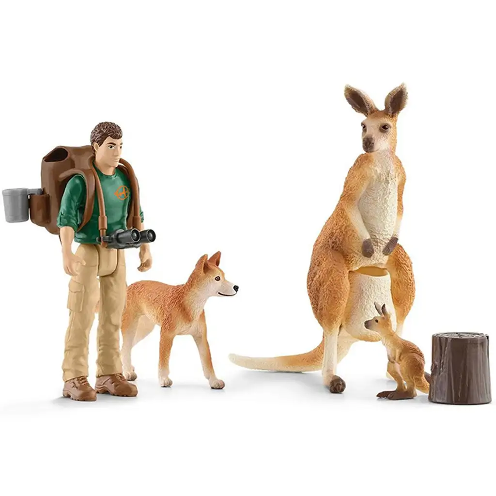 imagen de Schleich: Wild Life - Set de figura de aventura de canguro (42550) 2