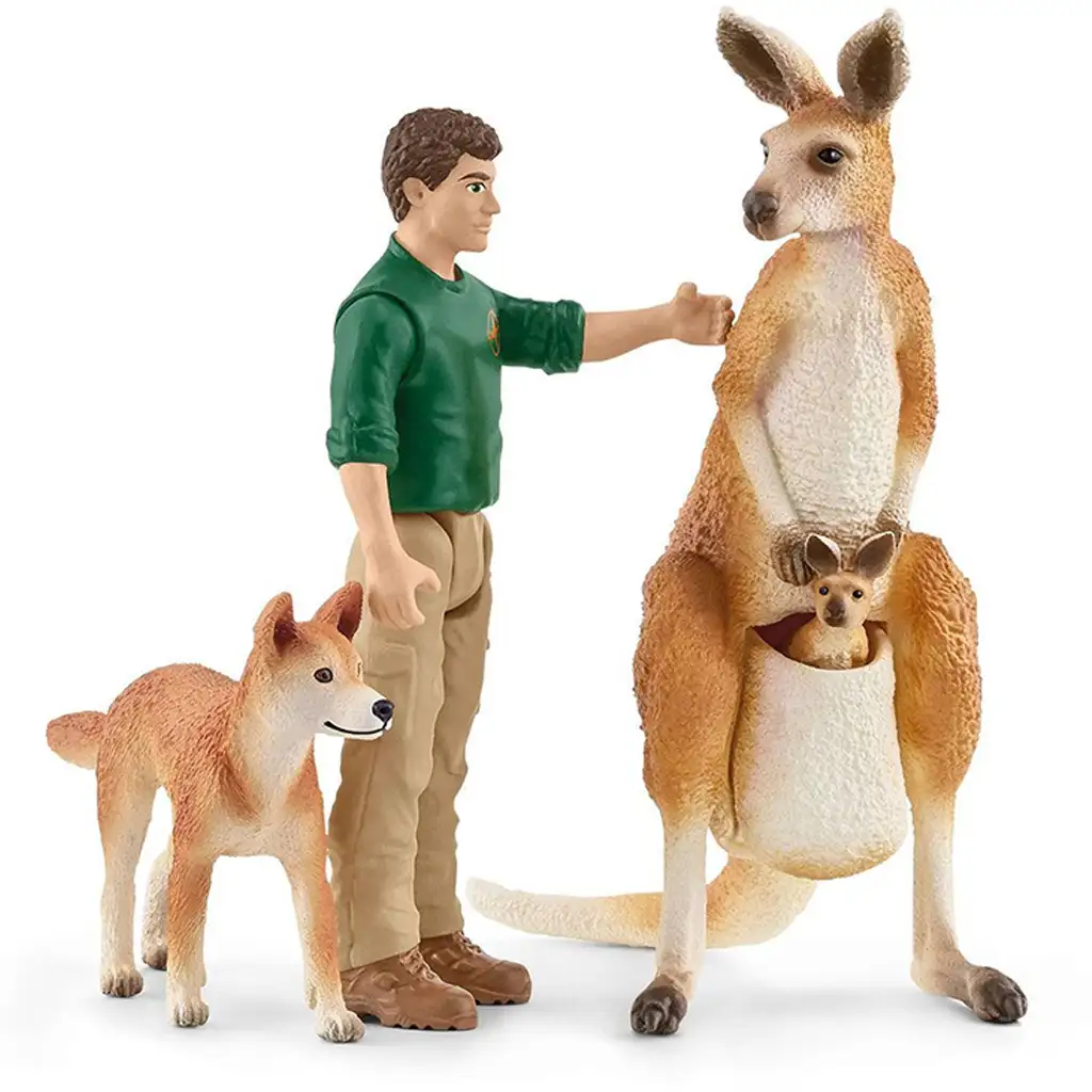 imagen de Schleich: Wild Life - Set de figura de aventura de canguro (42550) 3