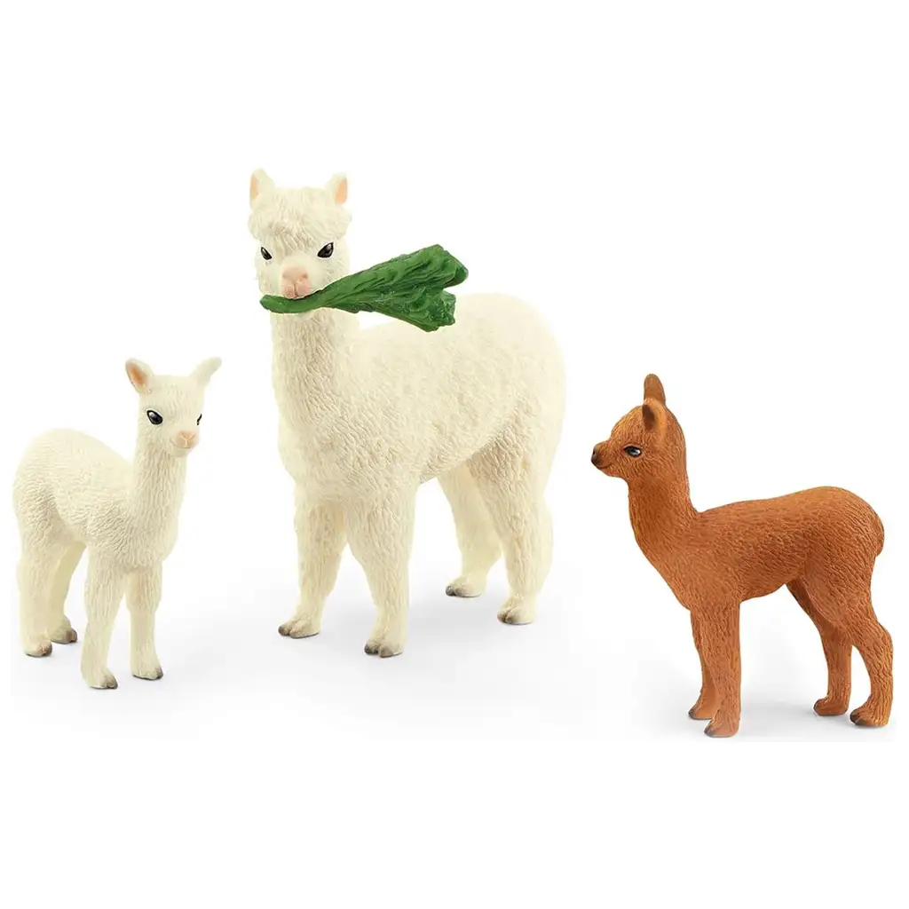 imagen de Schleich: Wild Life - Set de figuras de familia de alpacas (42544) 2