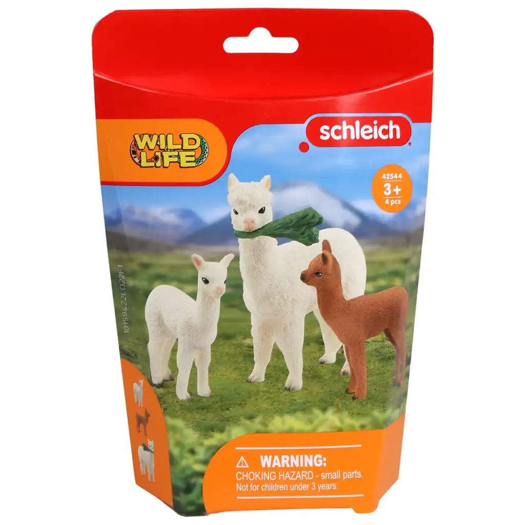 imagen de Schleich: Wild Life - Set de figuras de familia de alpacas (42544) 1