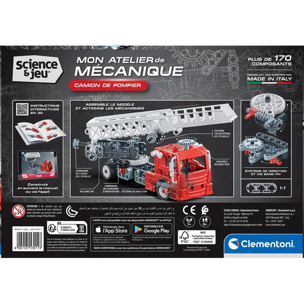 imagen de Science & Play: Set de construcción de camión de bomberos - Clementoni 2