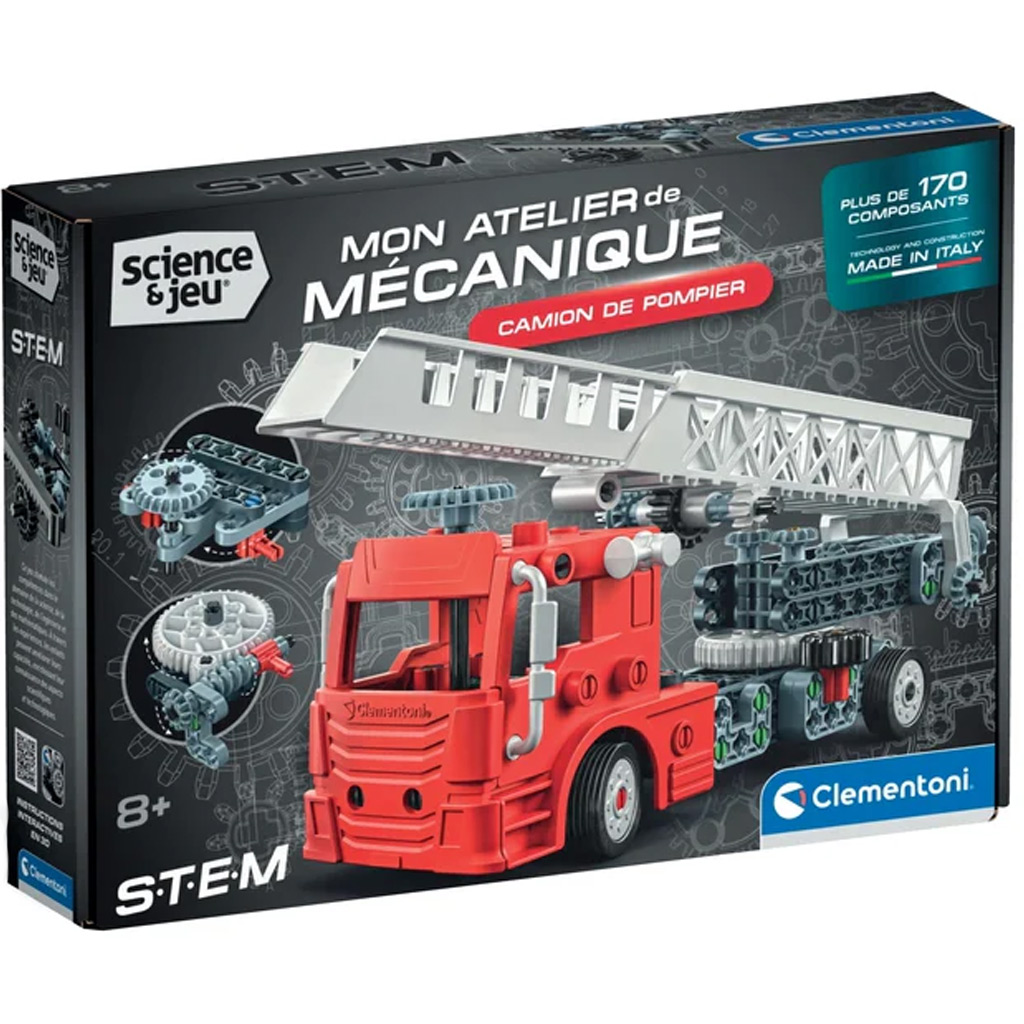 imagen de Science & Play: Set de construcción de camión de bomberos - Clementoni 1