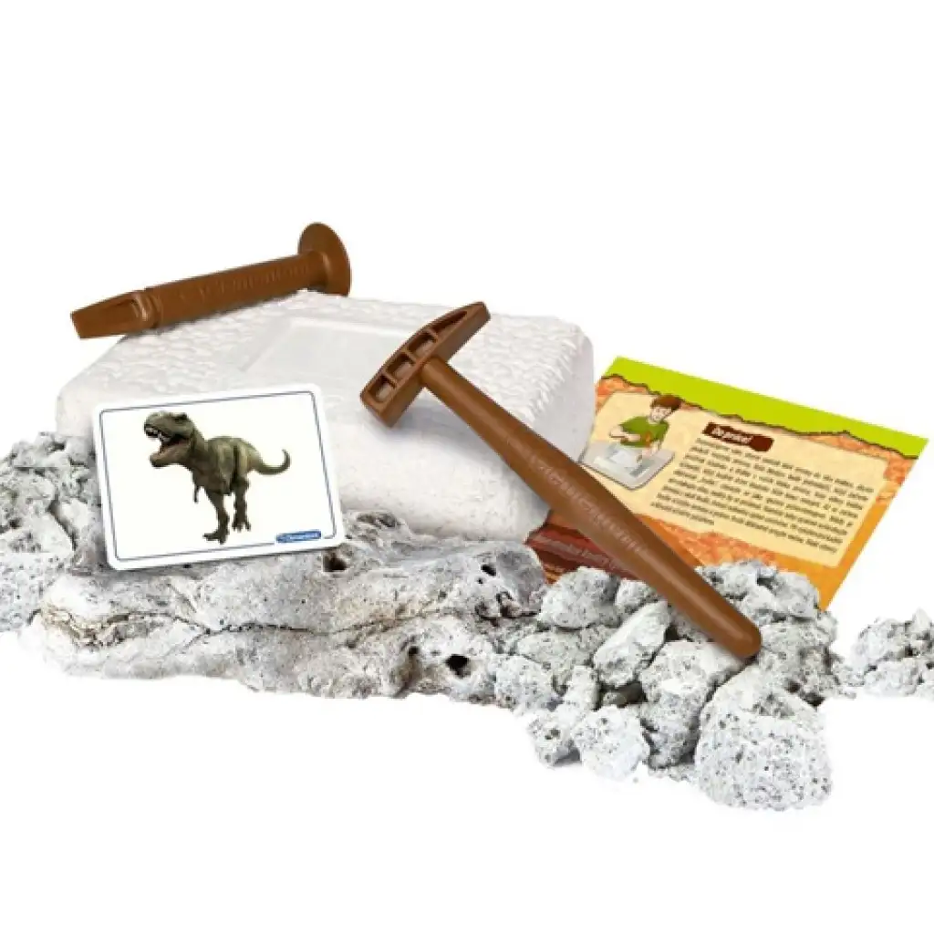 imagen de Science&Play: Archeofun T-rex y Triceratops iluminados set de arqueología - Clementoni 2