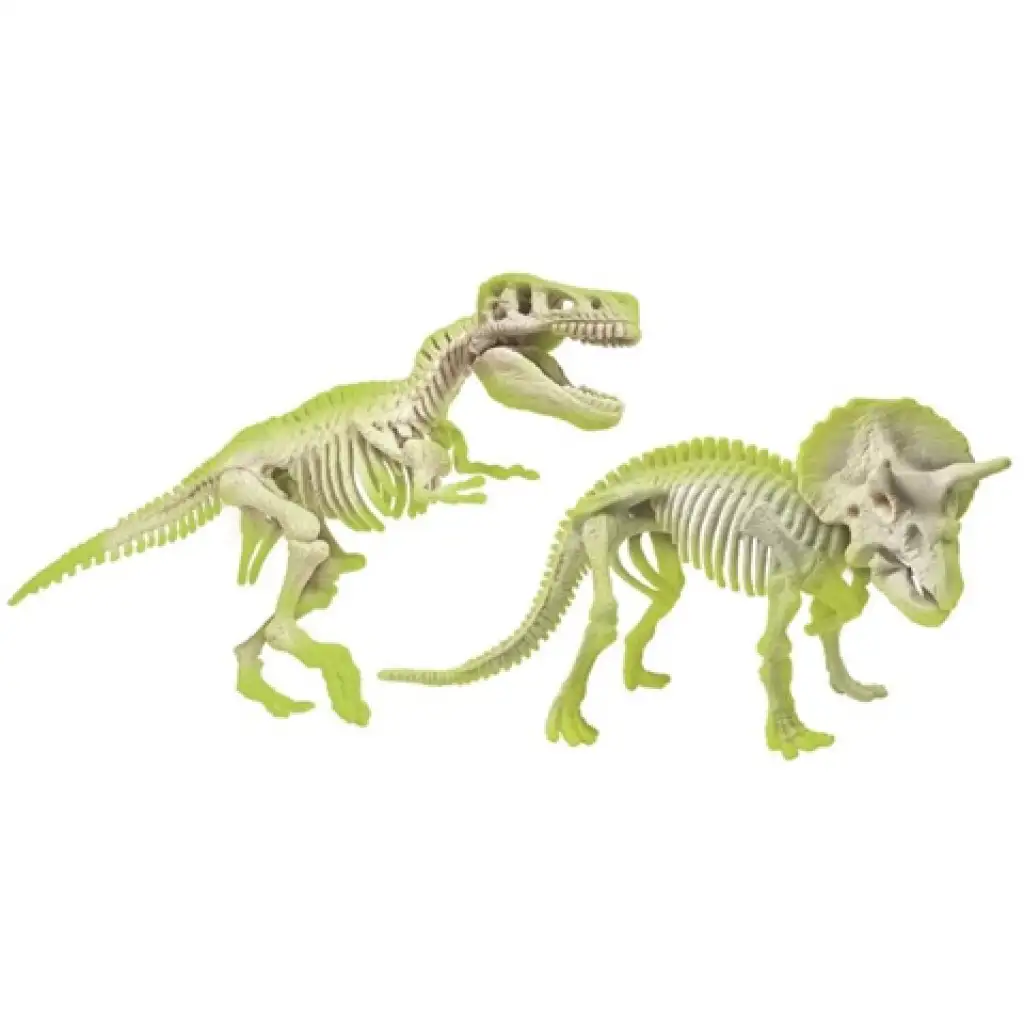 imagen de Science&Play: Archeofun T-rex y Triceratops iluminados set de arqueología - Clementoni 4