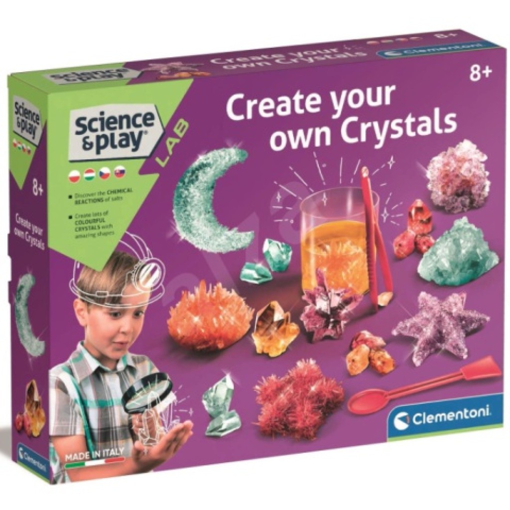 imagen de Science&Play: Kit de creación de cristales - Clementoni 1