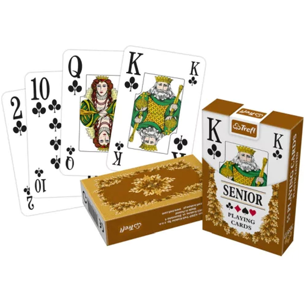 imagen de Senior gran índice de cartas francesas de 55 cartas - Trefl 1