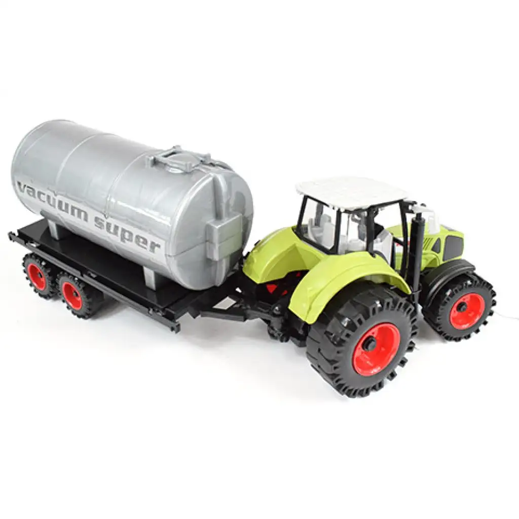 imagen de Serie de Camiones de Granja: Tractor con tanque de agua rojo o verde de 46cm 10