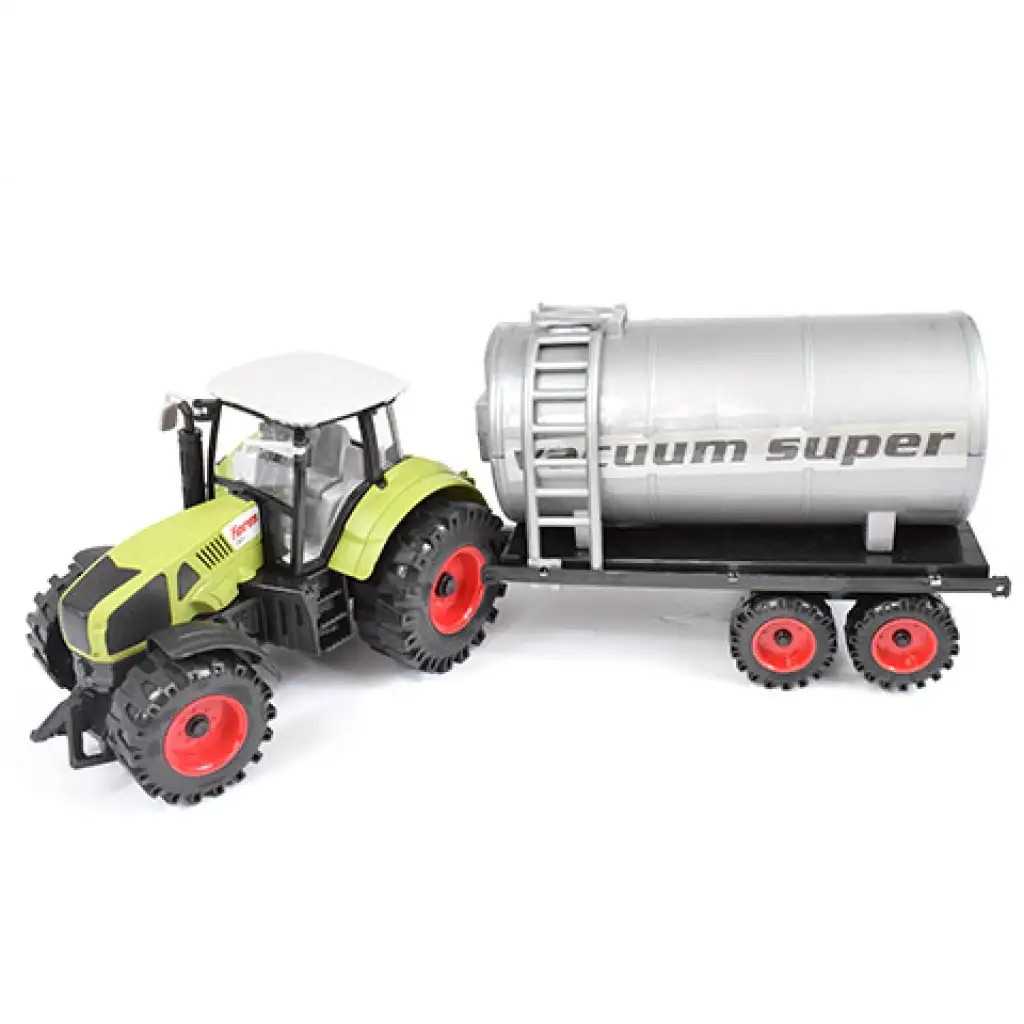 imagen de Serie de Camiones de Granja: Tractor con tanque de agua rojo o verde de 46cm 9