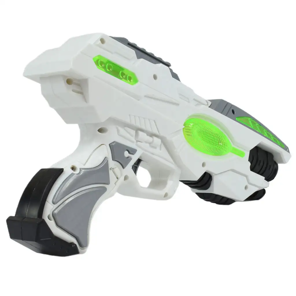 imagen de Serie Espacial: Arma espacial en color verde y blanco con luz y sonido de 25cm 2