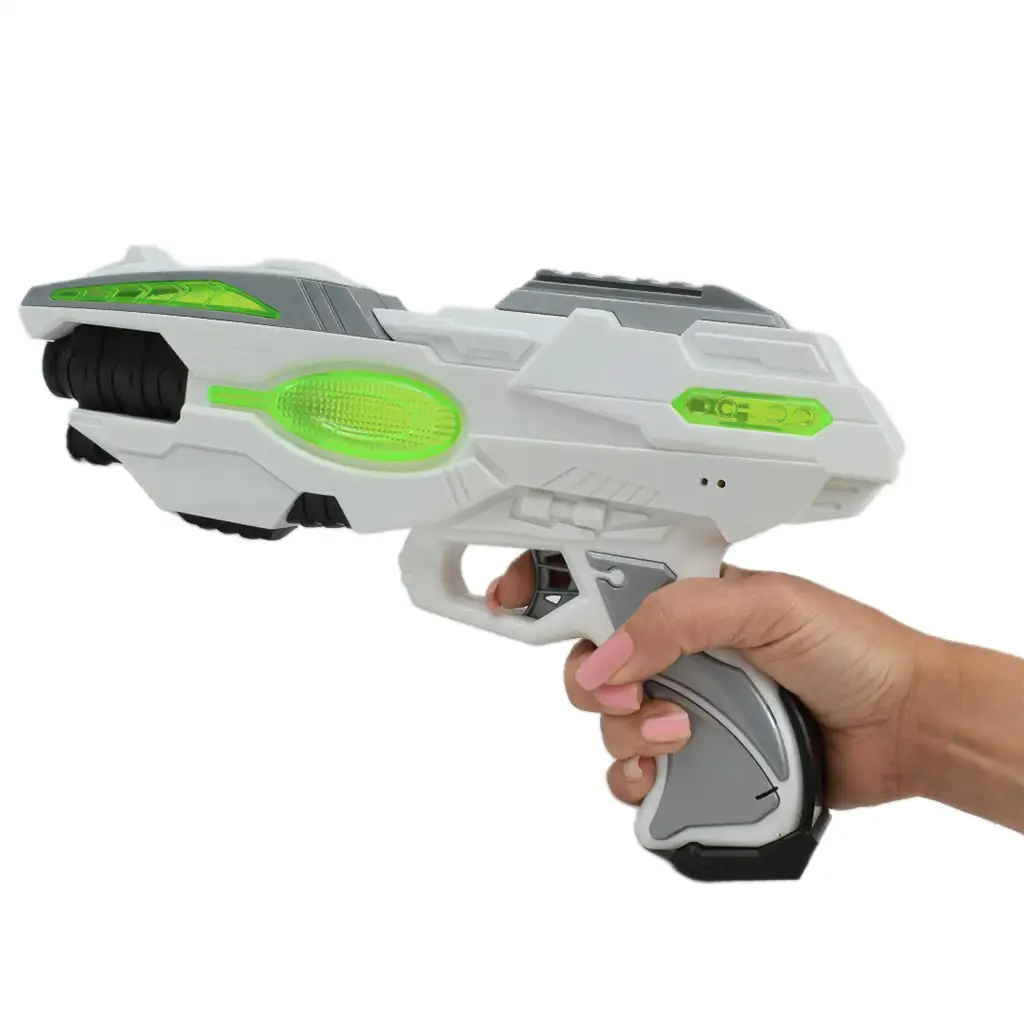 imagen de Serie Espacial: Arma espacial en color verde y blanco con luz y sonido de 25cm 3