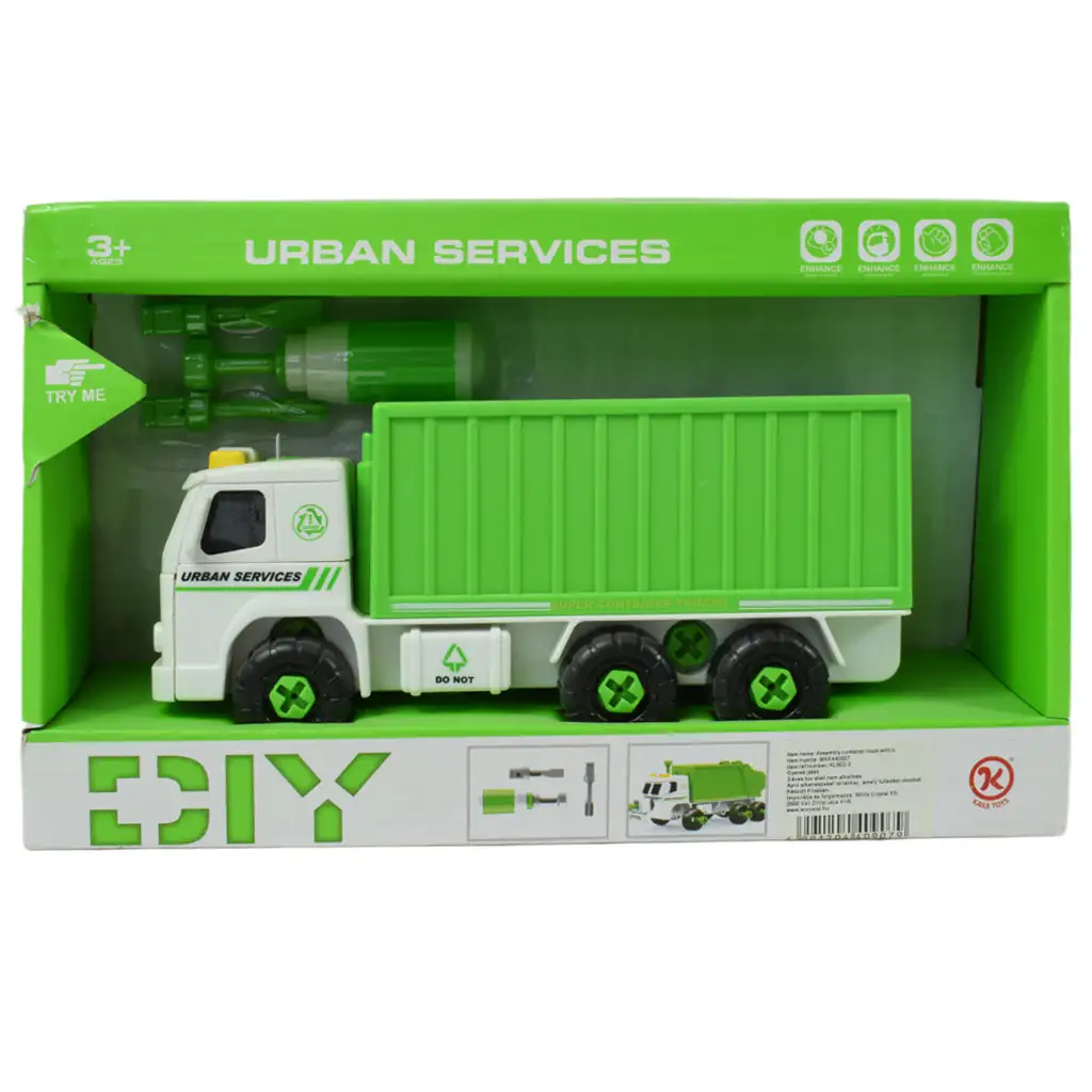 imagen de Servicios Urbanos: Camión de contenedor desmontable con herramientas y sonido de 20cm 7