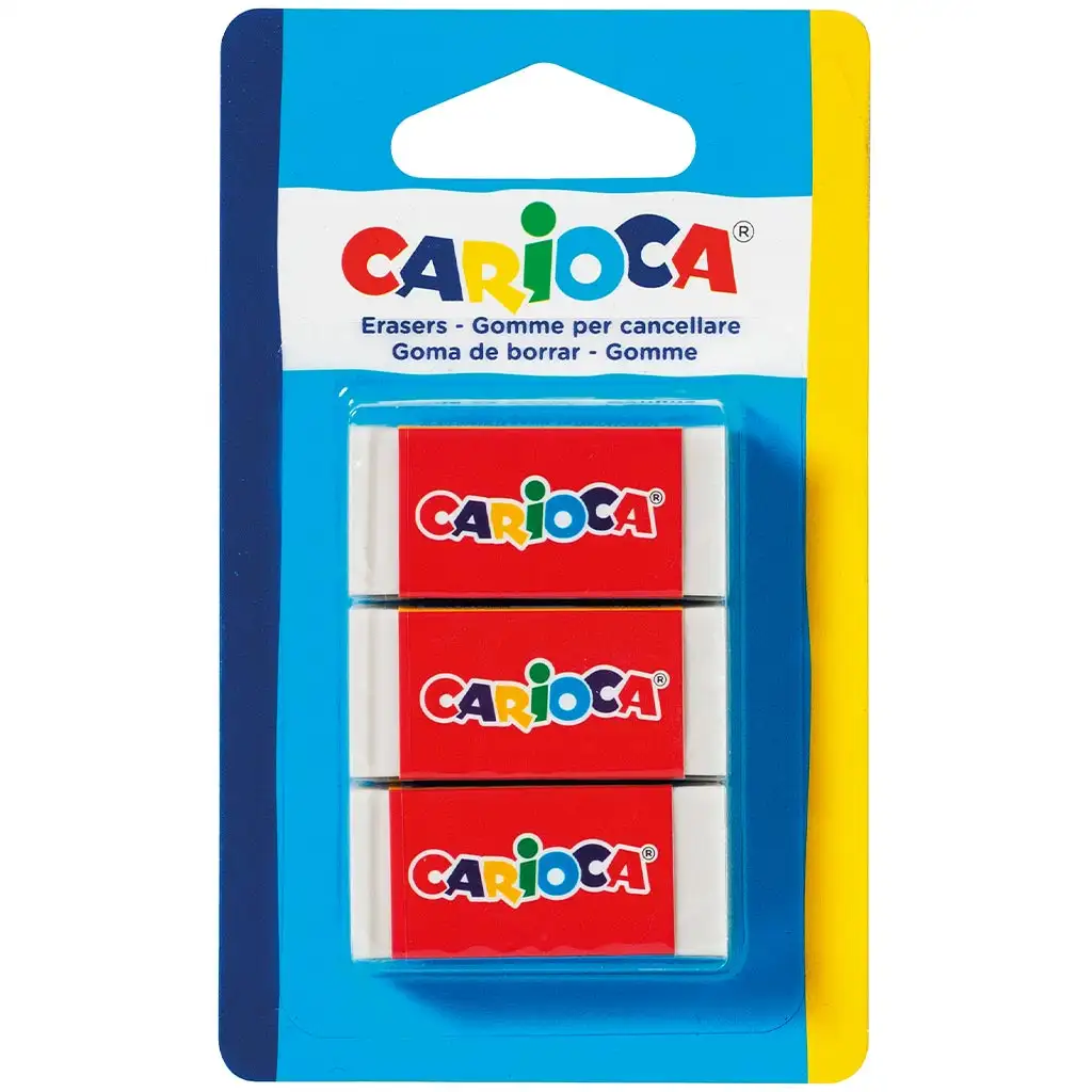 imagen de Set de 3 gomas con funda de papel - Carioca 1