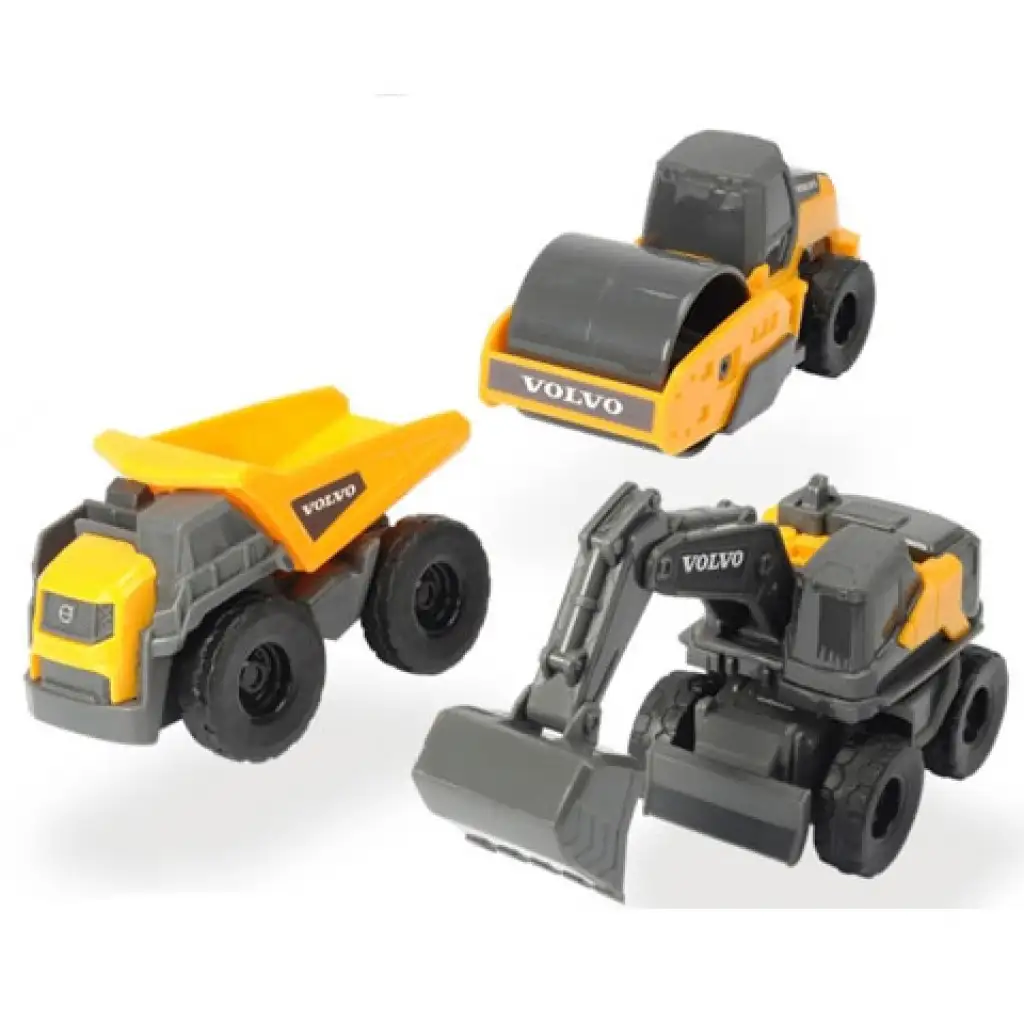 imagen de Set de 3 vehículos de construcción Volvo en dos versiones - Dickie Toys 2