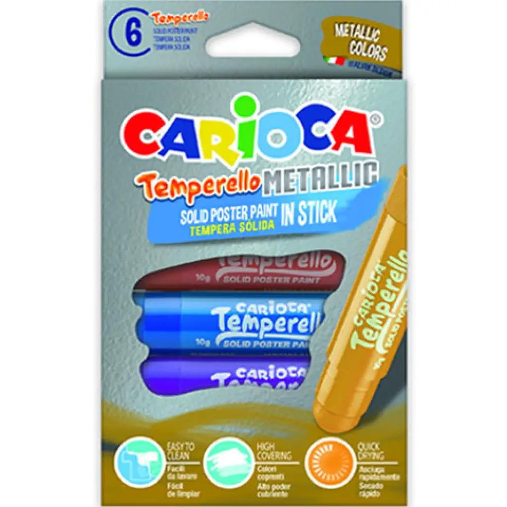 imagen de Set de 6 barras de tempera de brillo metálico - Carioca 1