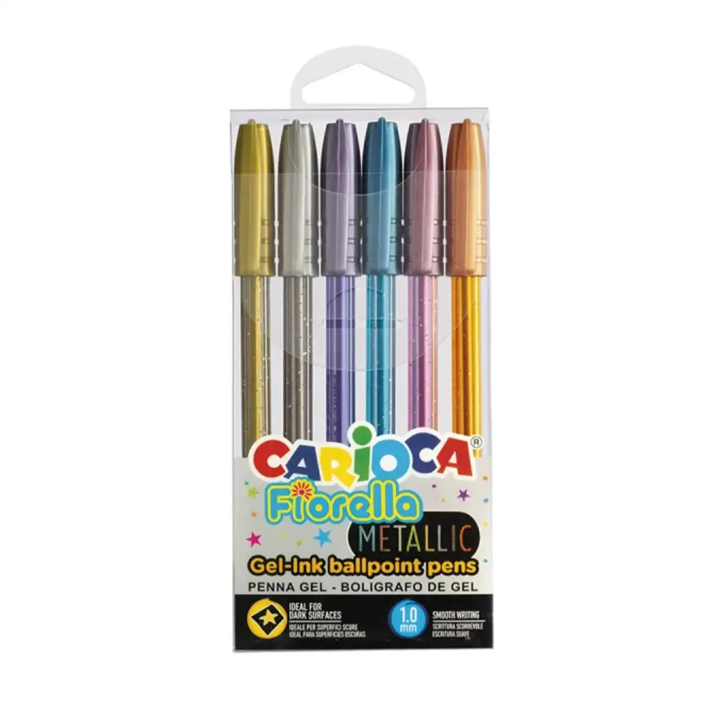 imagen de Set de 6 bolígrafos de gel metálicos Fiorella - Carioca 1